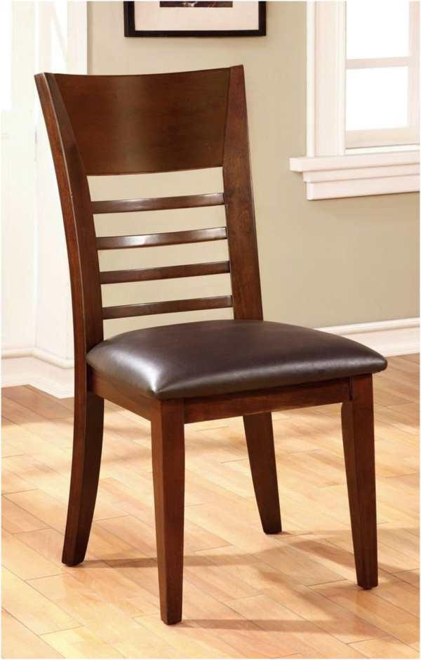 Contemporary Ladder Back Chair with Padded Seat