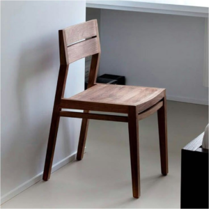 Minimalist Modern Chair with Slotted Backrest