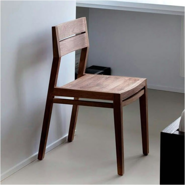 Minimalist Modern Chair with Slotted Backrest