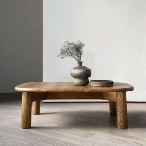 Minimalist Low-Profile Center Table with Rounded Edges
