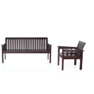 Classic Solid Wood Slatted Sofa Set – 3+1 Seater